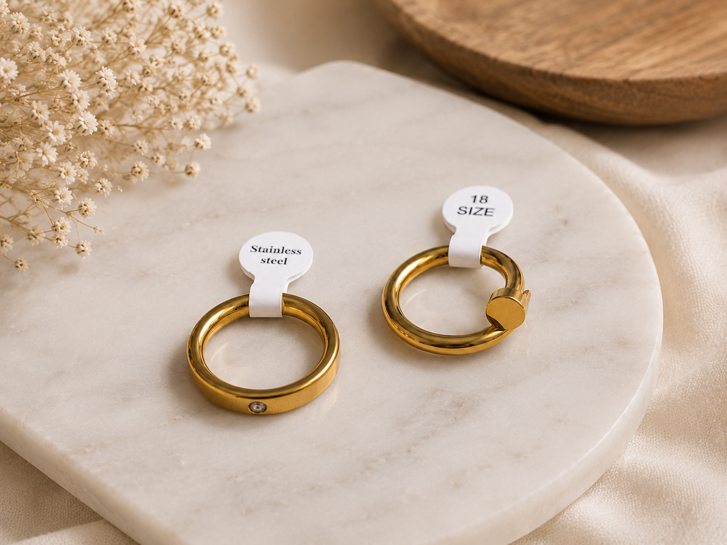 Duo Luxe Gold Ring Set