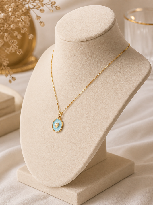 Blue Heart Necklace