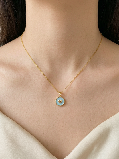 Blue Heart Necklace