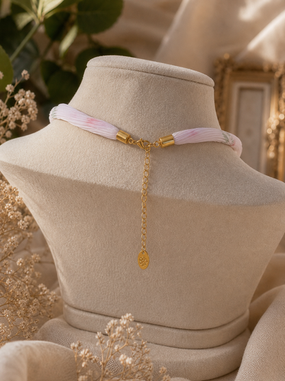 Bohemian Sun & Charm Floral Fabric Necklace
