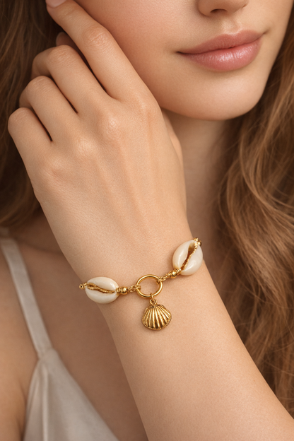 Coastal Shell Charm Bracelet