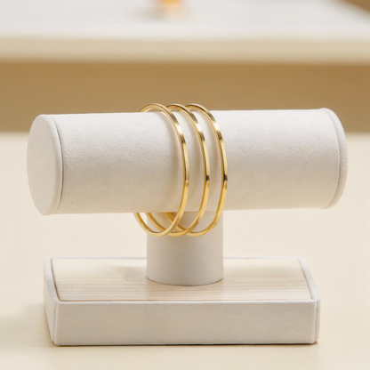Luna Gold Minimal Bangle Set