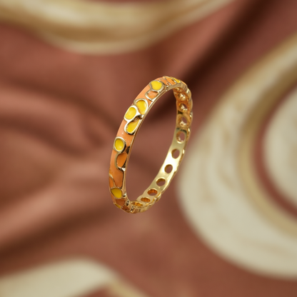 Orange & Gold Statement Bracelet