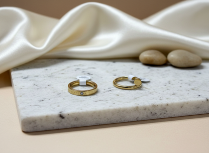 Duo Luxe Gold Ring Set