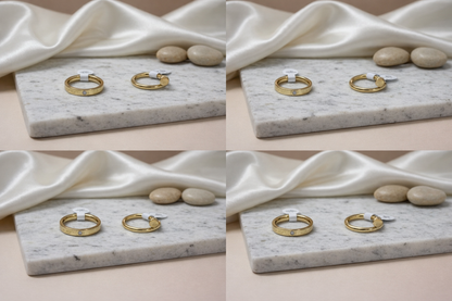 Duo Luxe Gold Ring Set