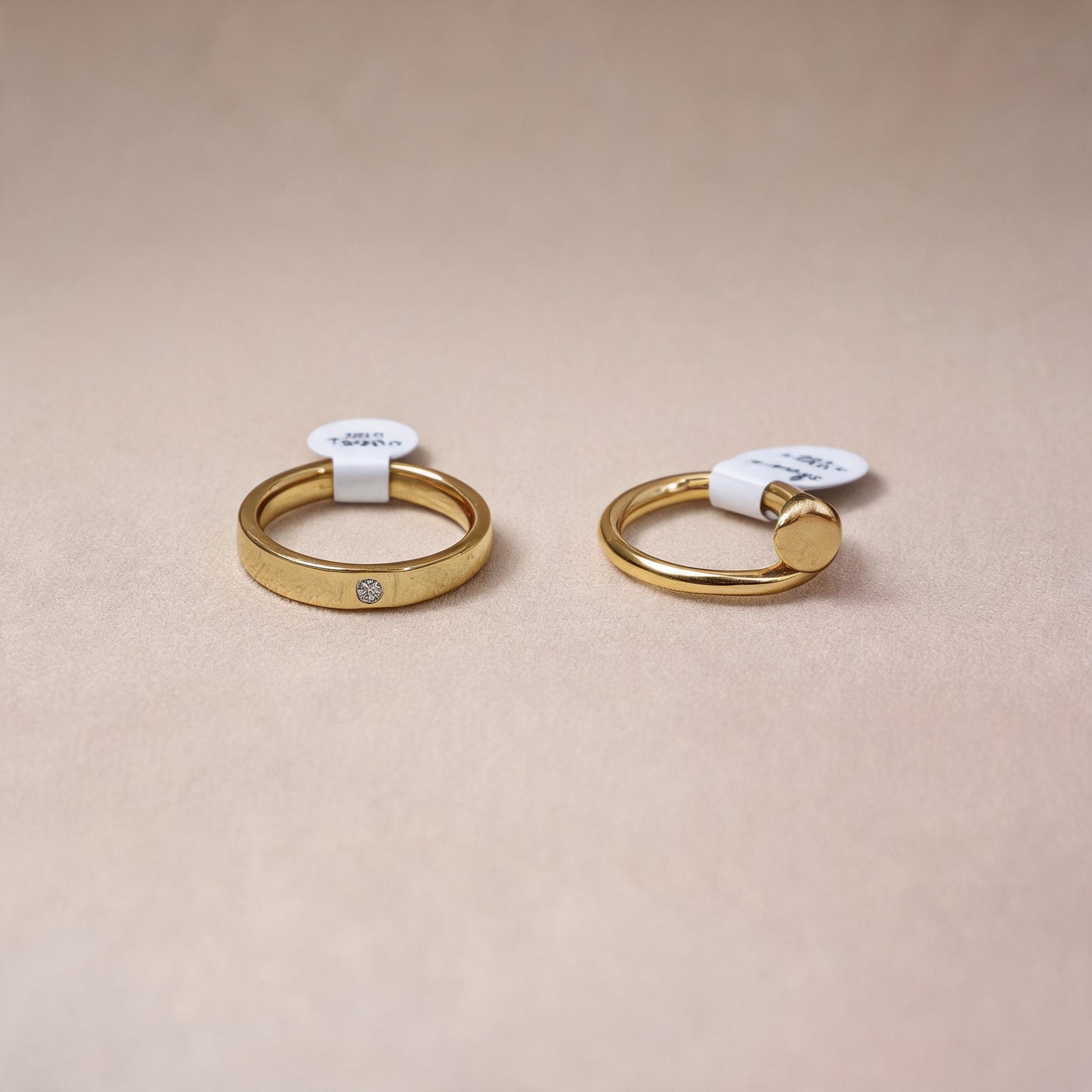 Duo Luxe Gold Ring Set
