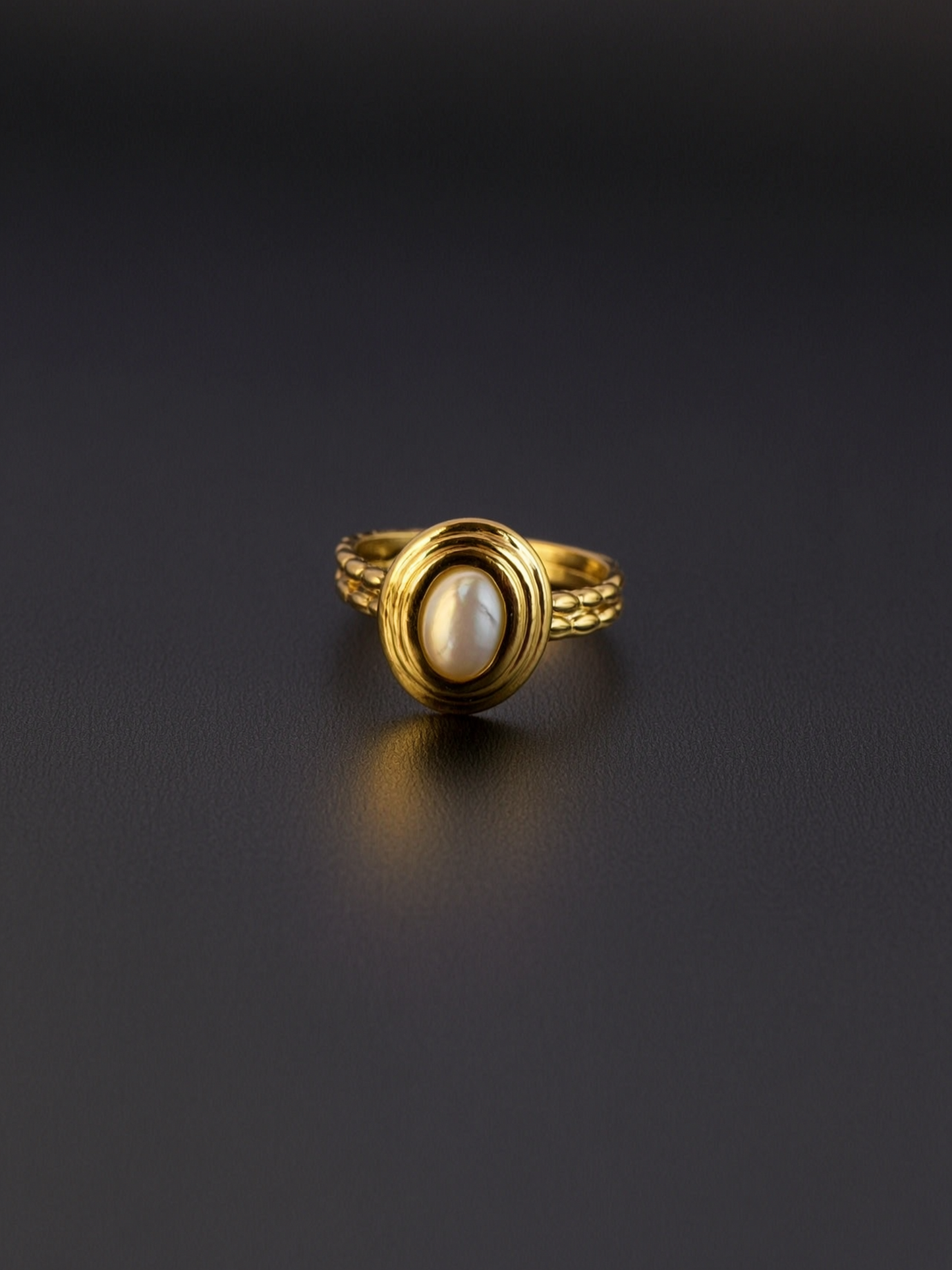 Luna Pearl Adjustable Ring