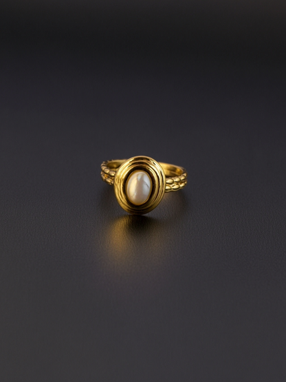 Luna Pearl Adjustable Ring