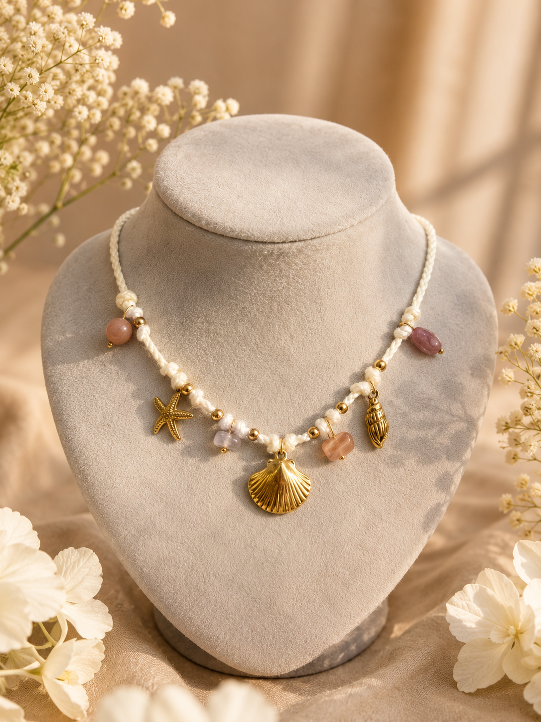 Seashell Charm Boho Necklace