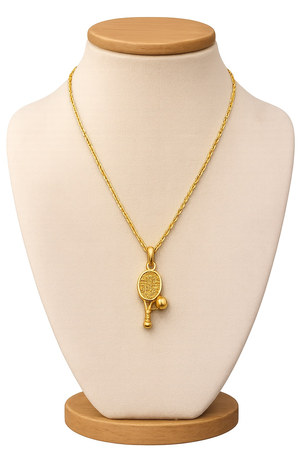 Tennis Racket Pendant Necklace