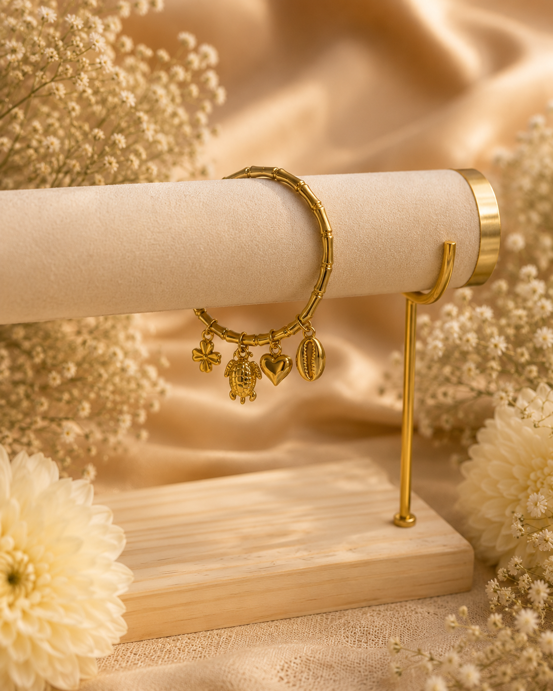 Ocean Charm Gold Bracelet