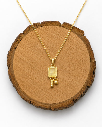 Tennis Racket Pendant Necklace