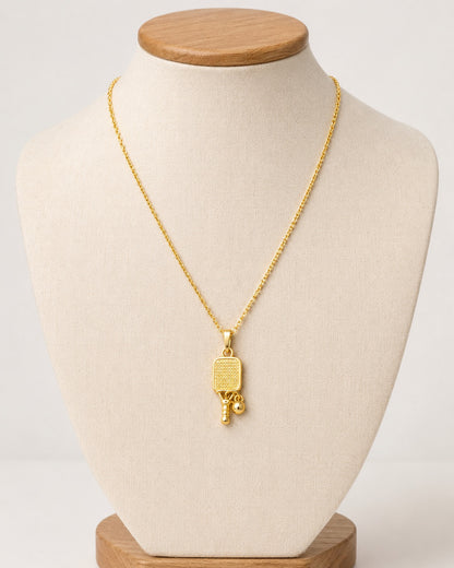 Tennis Racket Pendant Necklace