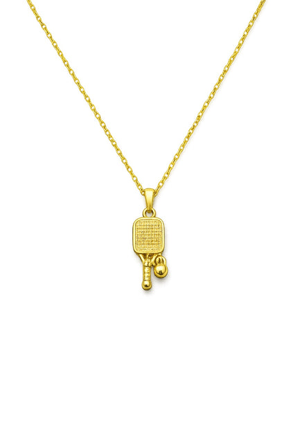 Tennis Racket Pendant Necklace