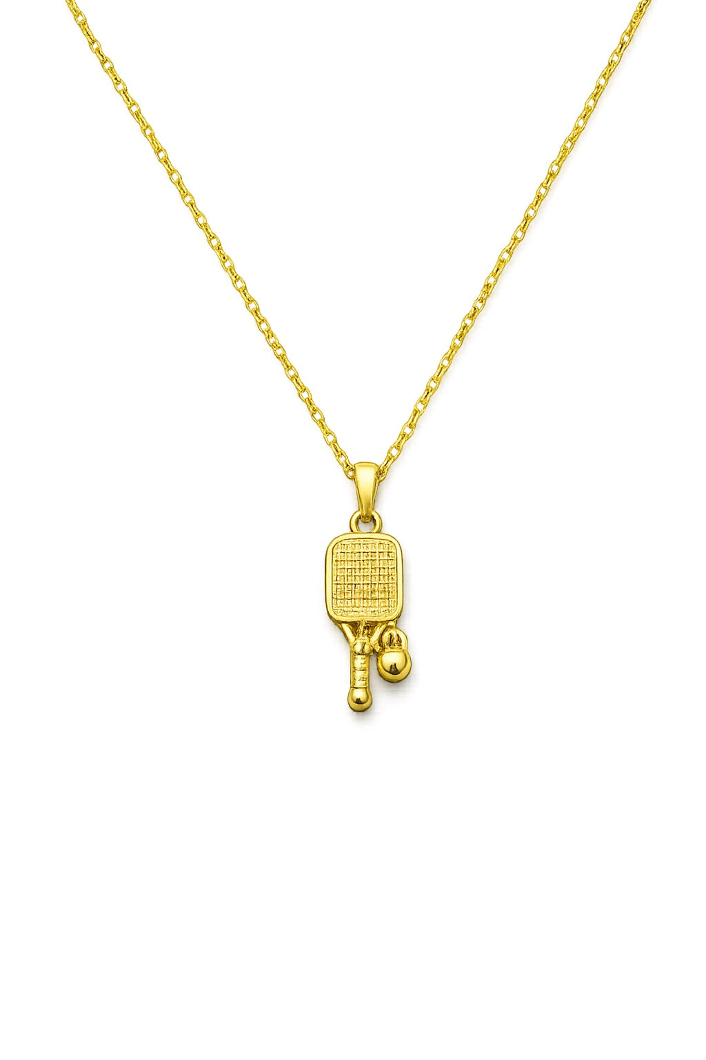 Tennis Racket Pendant Necklace