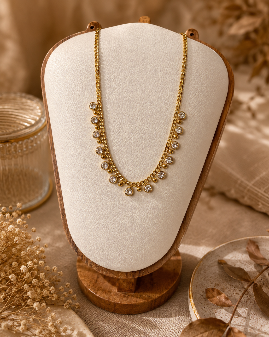 Dainty Zircon Drop Chain Necklace for Women