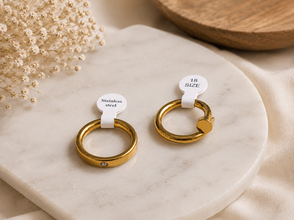 Duo Luxe Gold Ring Set